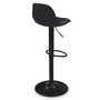 Voir la diapositive 5 : ID MARKET Lot de 4 tabourets de bar KARL design noir pied noir