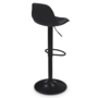 Voir la diapositive 5 : ID MARKET Lot de 4 tabourets de bar KARL design noir pied noir