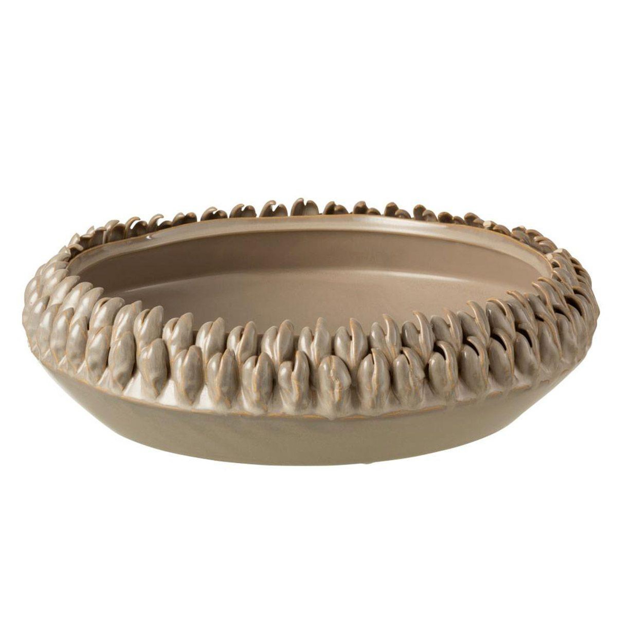 J-LINE Coupelle en céramique  ibiza design  37cm gris
