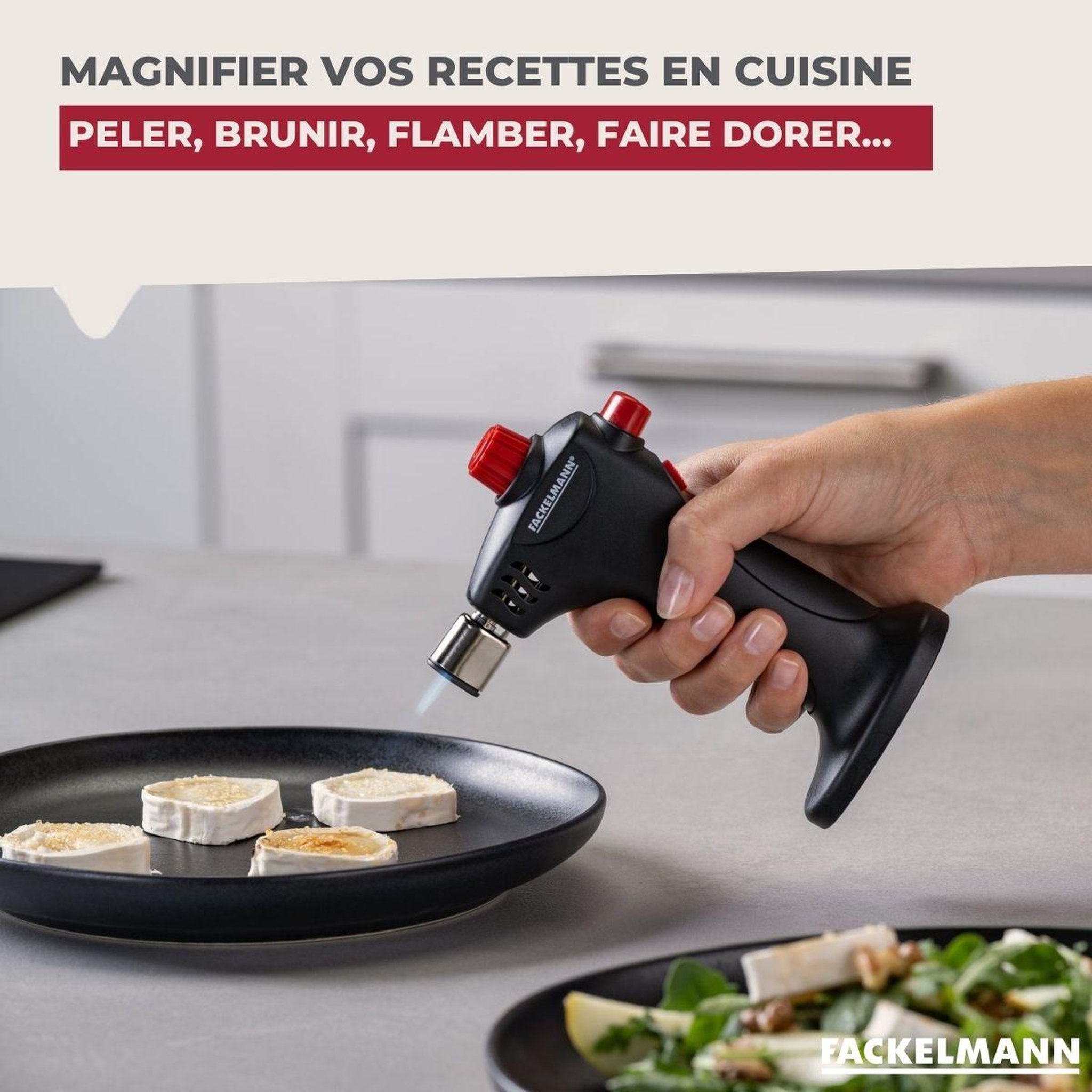 Voir la diapositive 5 : Fackelmann Chalumeau de cuisine à gaz fackelmann