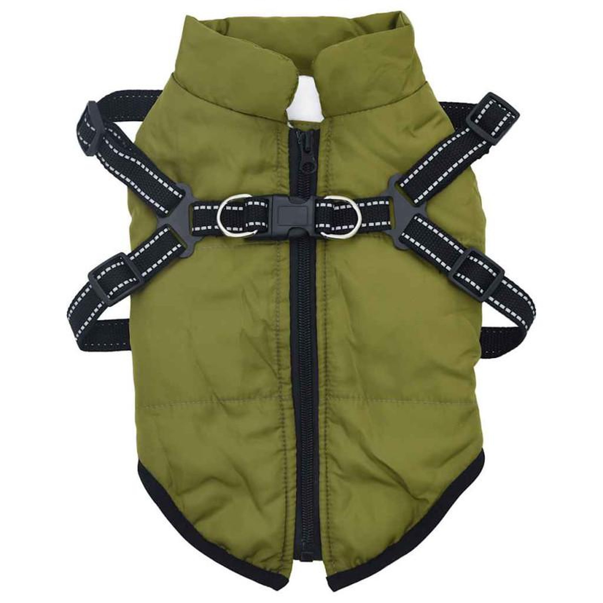 Voir la diapositive 2 : VIDAXL Manteau pour chiens avec harnais imperméable réfléchissant L36