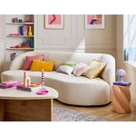 LISA DESIGN Polaris - canapé 3 places - en velours texturé. Coloris disponibles : Bleu