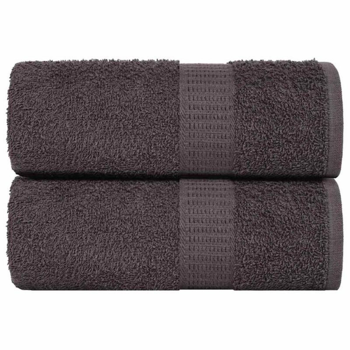 VIDAXL Gants de toilette 2 pcs anthracite 15x21 cm 360 g m² 100% coton