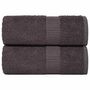 Voir la diapositive 1 : VIDAXL Gants de toilette 2 pcs anthracite 15x21 cm 360 g m² 100% coton