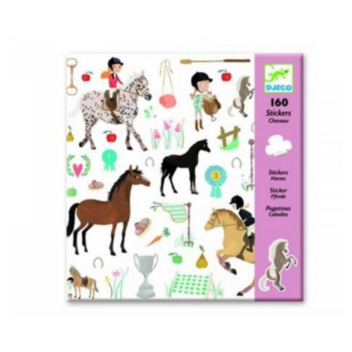 Djeco Stickers papiers Chevaux 160 pieces
