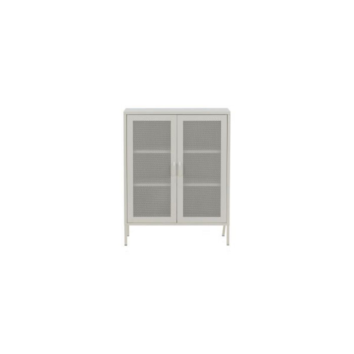 Paris Prix Buffet 2 Portes en Métal  Misha  101cm Blanc