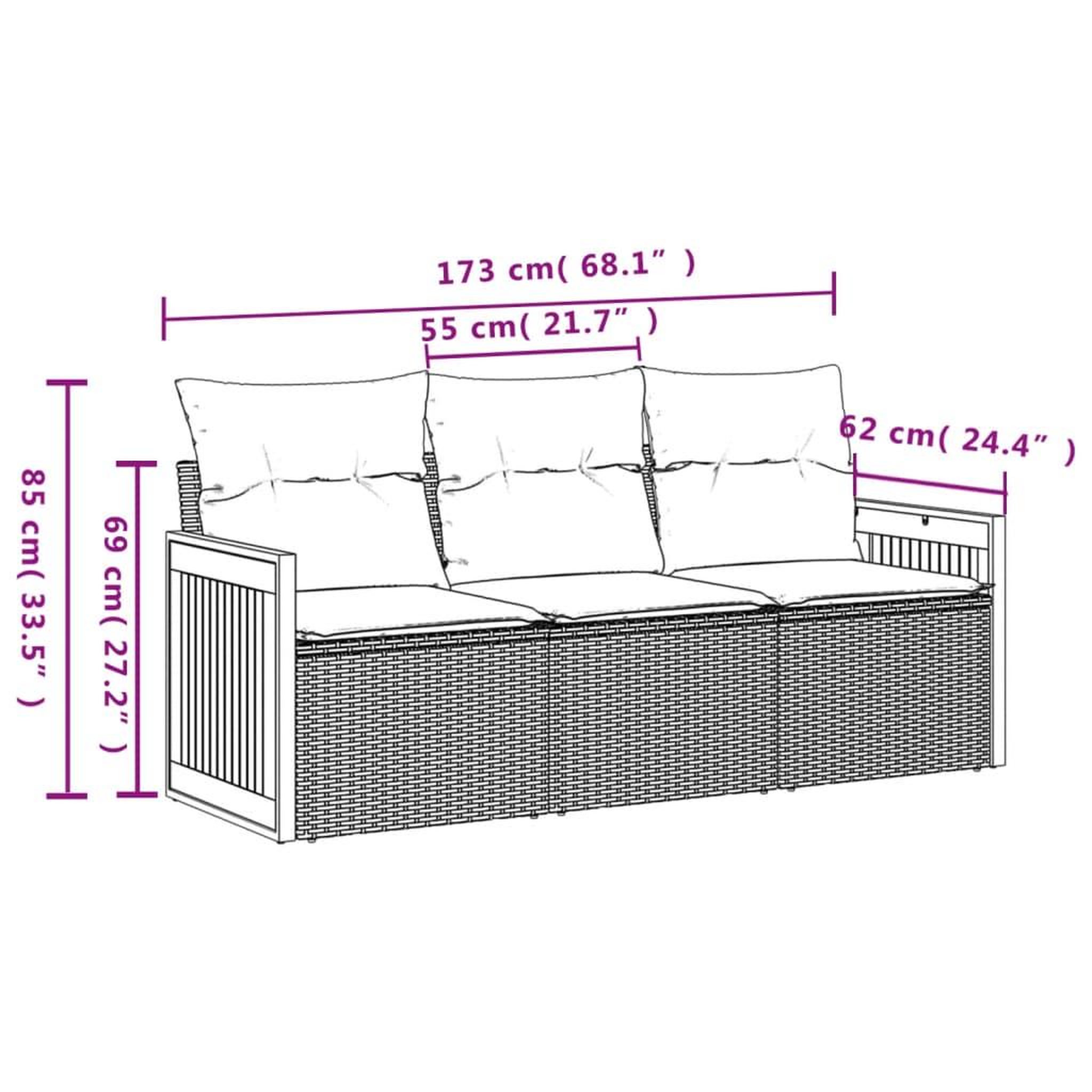 Voir la diapositive 3 : VIDAXL Salon de jardin 3 pcs avec coussins noir resine tressee