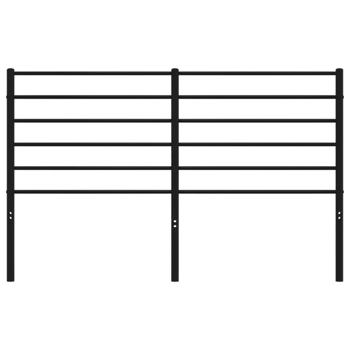 VIDAXL Tete de lit metal noir 140 cm