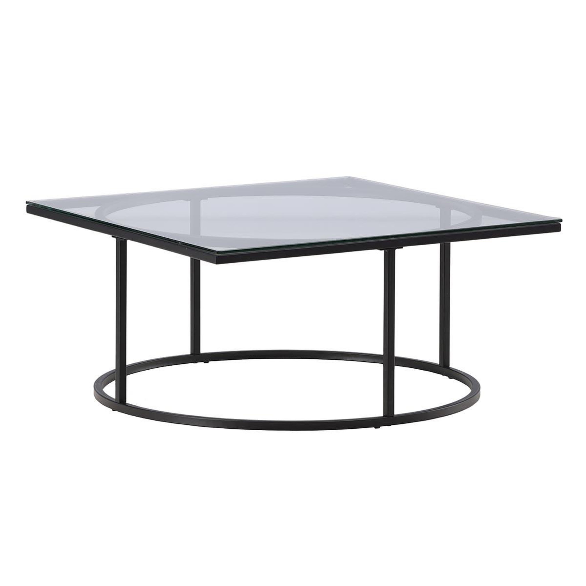Paris Prix Table basse design en verre  skanor  90cm noir