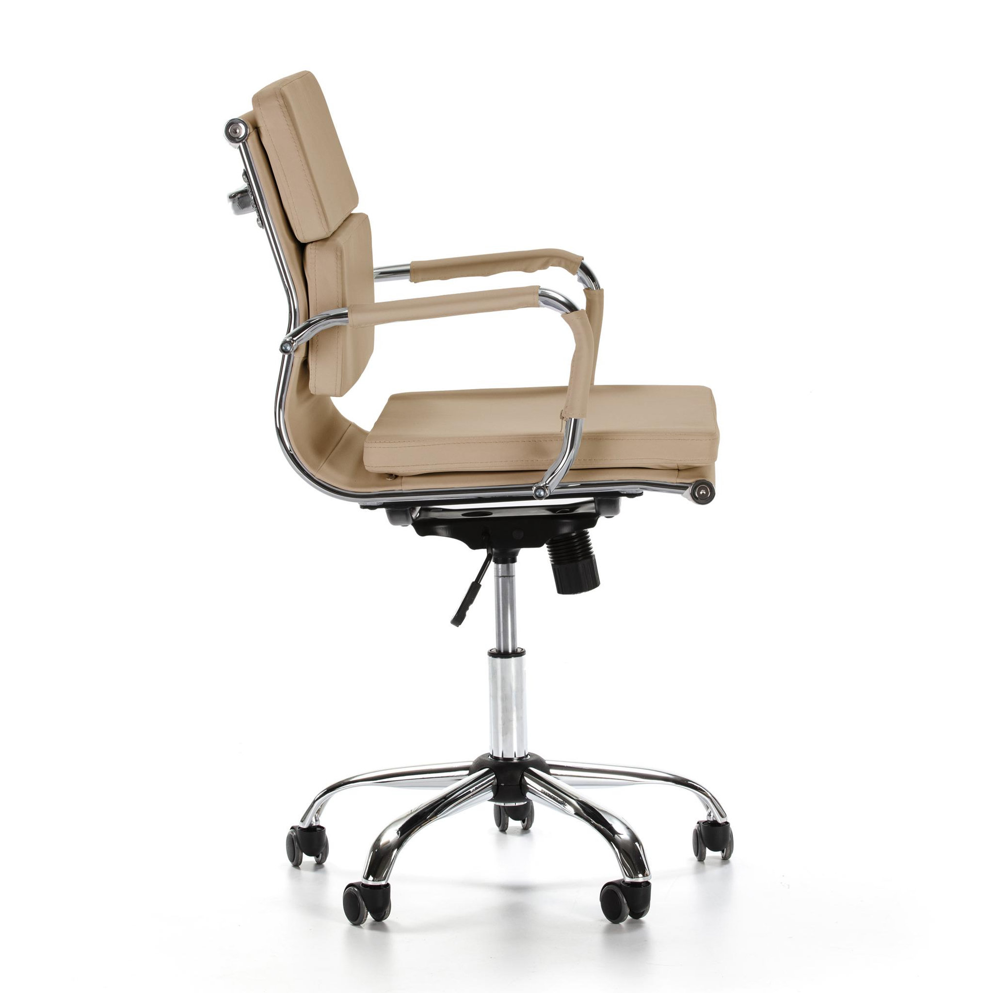 Voir la diapositive 3 : VS VENTA-STOCK Fauteuil de Bureau Fenix inclinable Taupe, Cuir synthétique