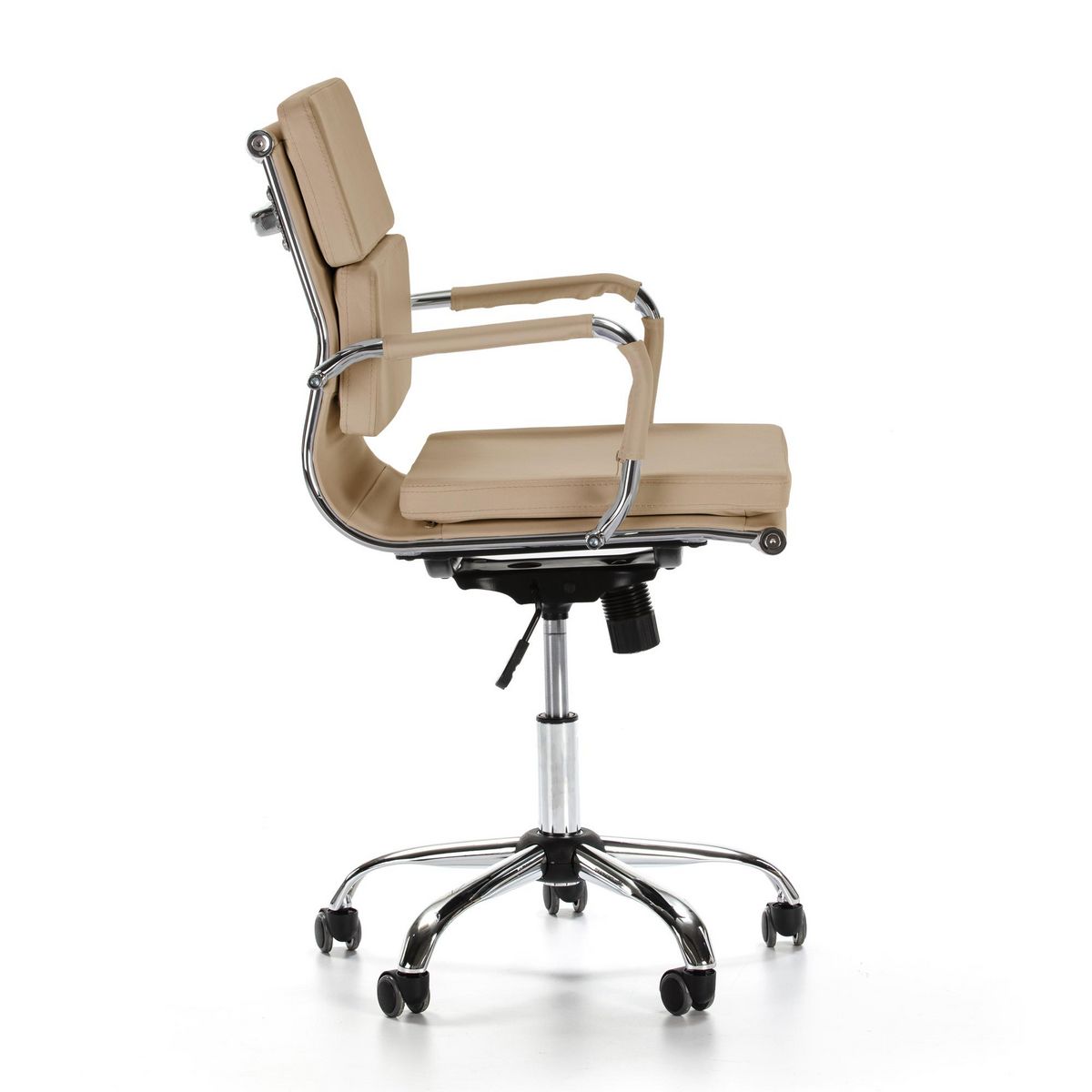 VS VENTA-STOCK Fauteuil de Bureau Fenix inclinable Taupe, Cuir synthétique