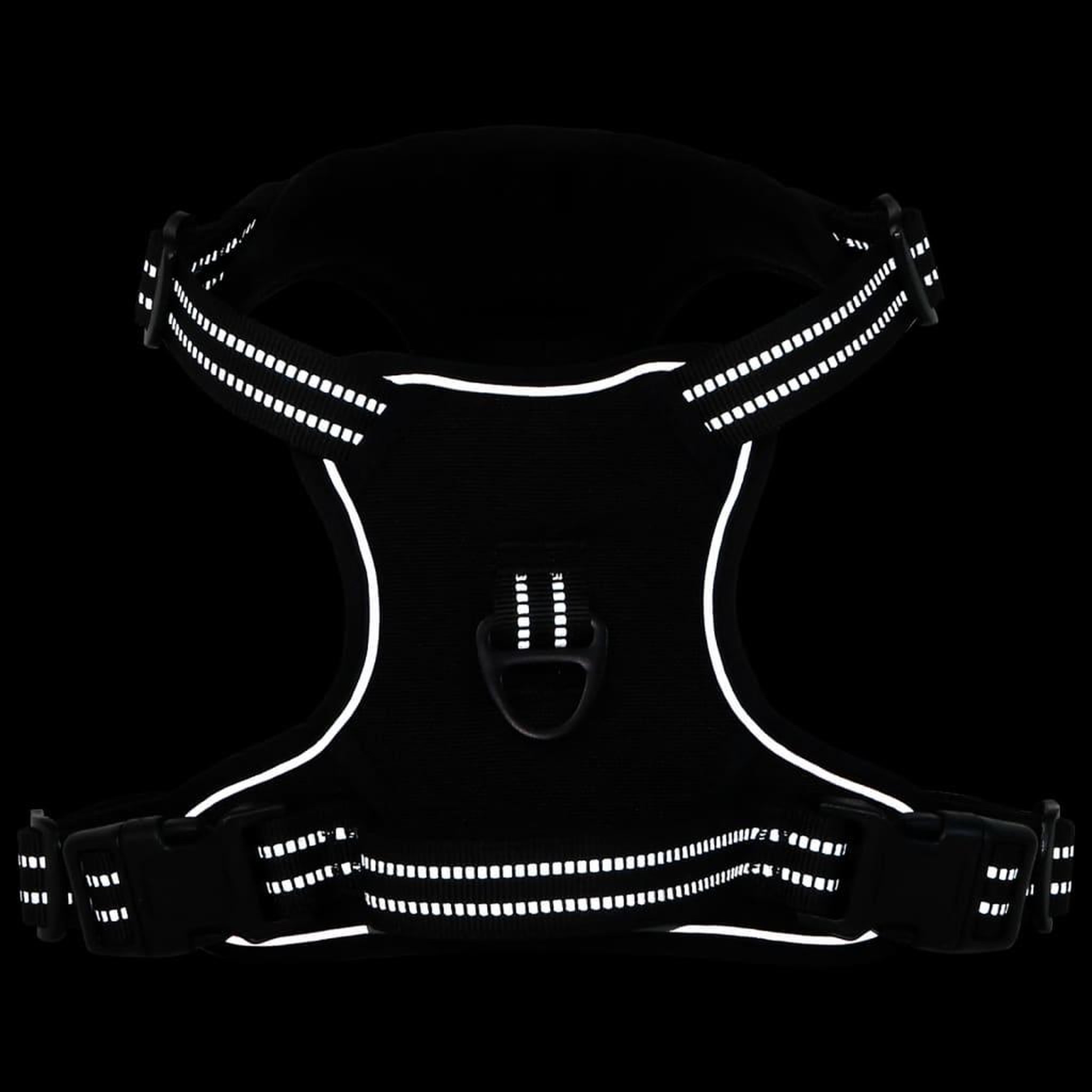 Voir la diapositive 4 : VIDAXL Harnais pour chien avec laisse et collier reglables noir L