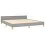 Voir la diapositive 4 : VIDAXL Cadre de lit sans matelas gris clair 160x200 cm tissu