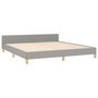 Voir la diapositive 4 : VIDAXL Cadre de lit sans matelas gris clair 160x200 cm tissu