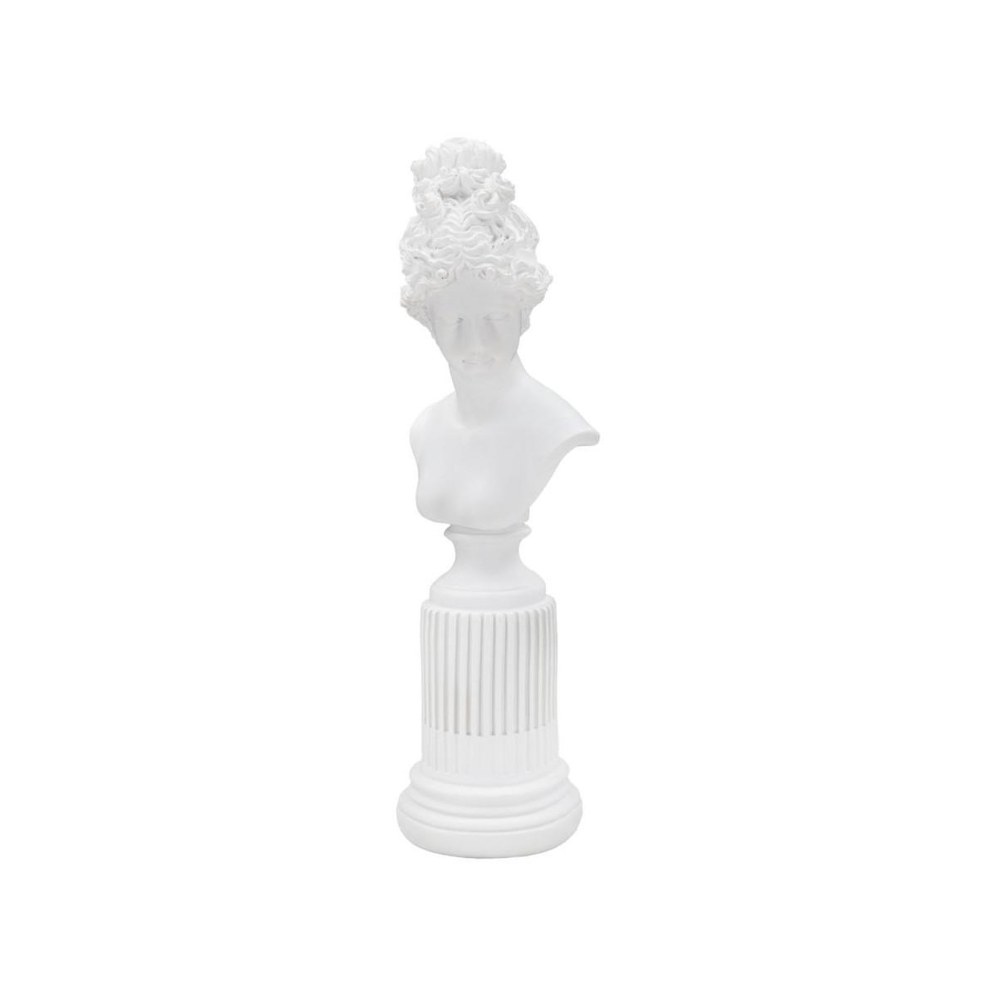 Voir la diapositive 2 : Paris Prix Statuette buste femme déco  terrence  35cm blanc