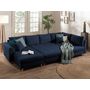 Voir la diapositive 3 : LISA DESIGN Rune - canapé panoramique - avec pouf d'appoint - 7 places - style scandinave - droit