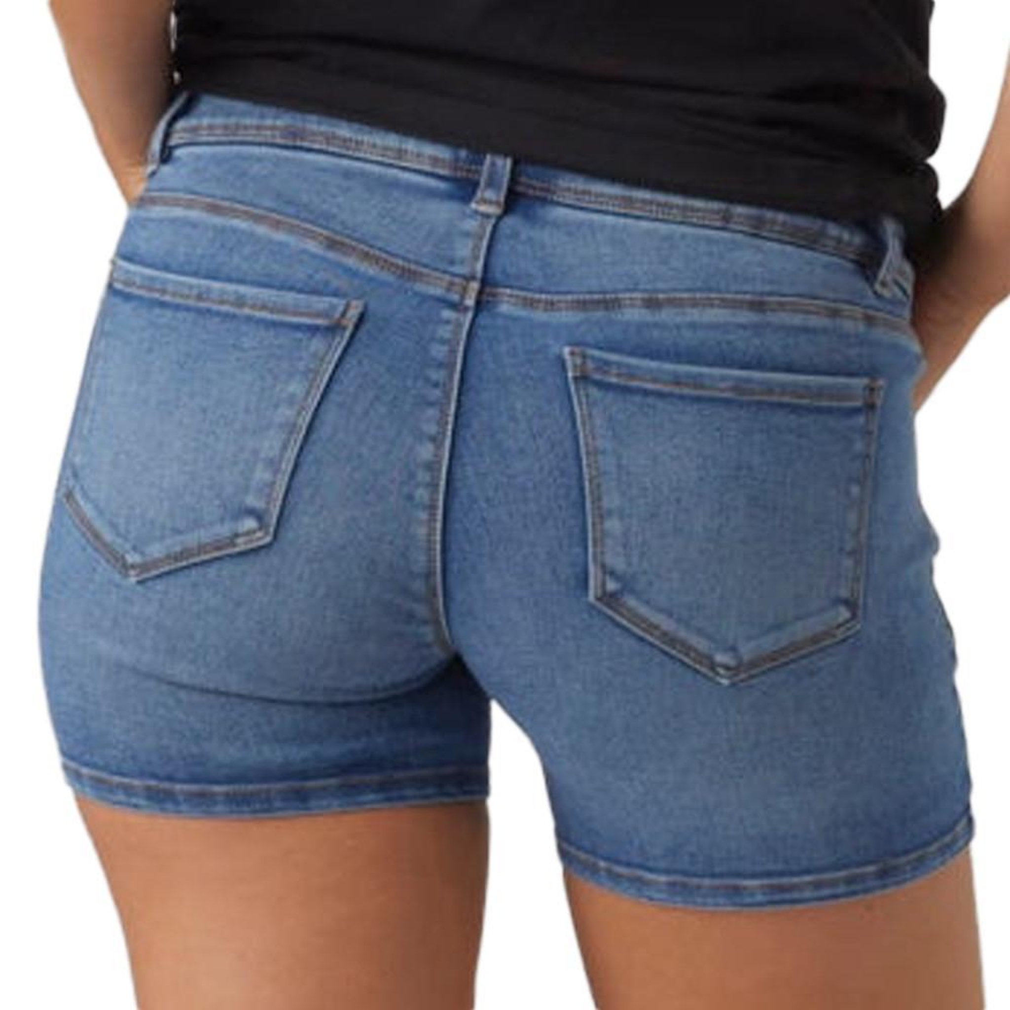 Voir la diapositive 4 : MAMALICIOUS Short en jean de grossesse slim bleu femme mamalicious rome