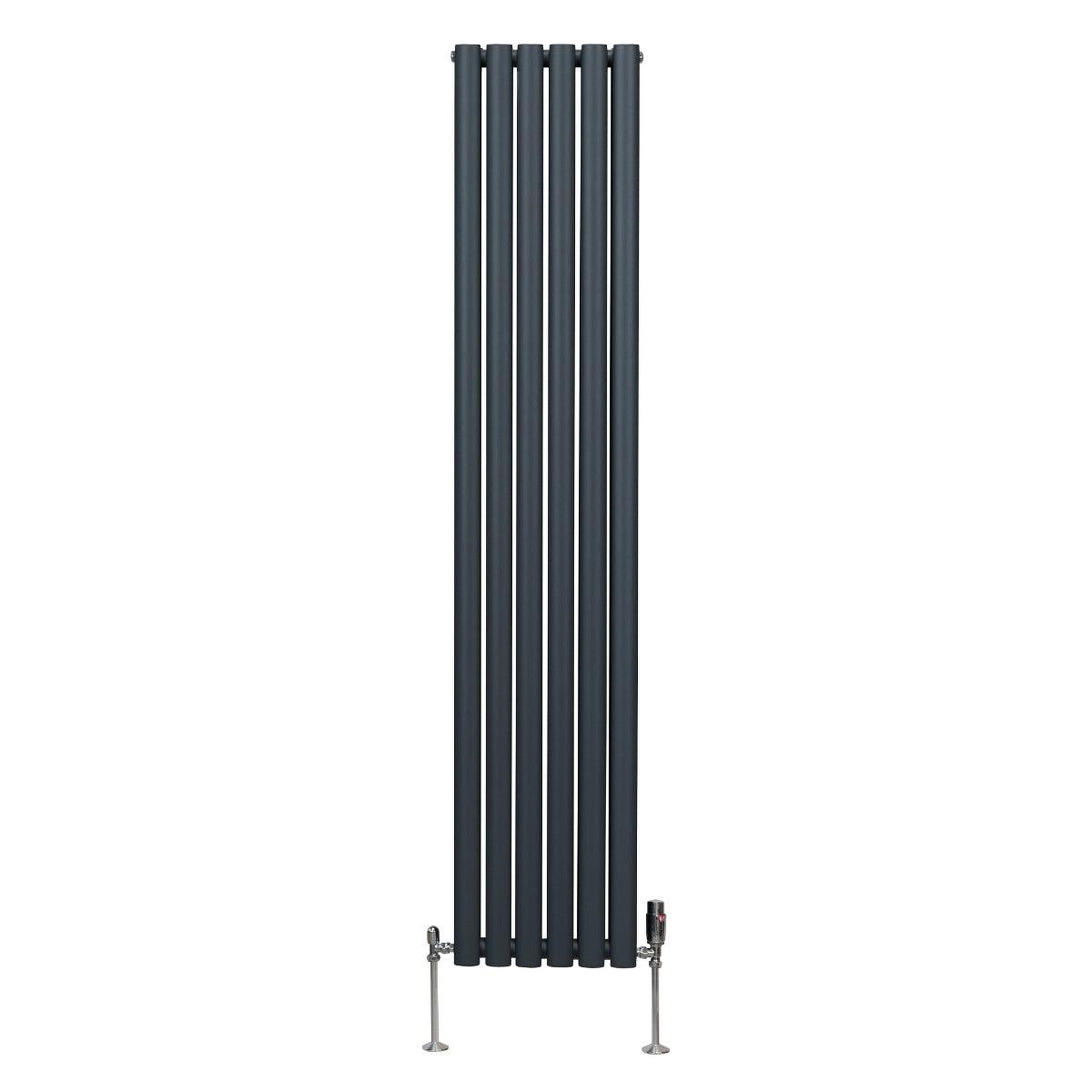 Voir la diapositive 2 : MONSTERSHOP Radiateur à colonnes ovales & robinet, 2 panneaux - 1800 x 360 mm