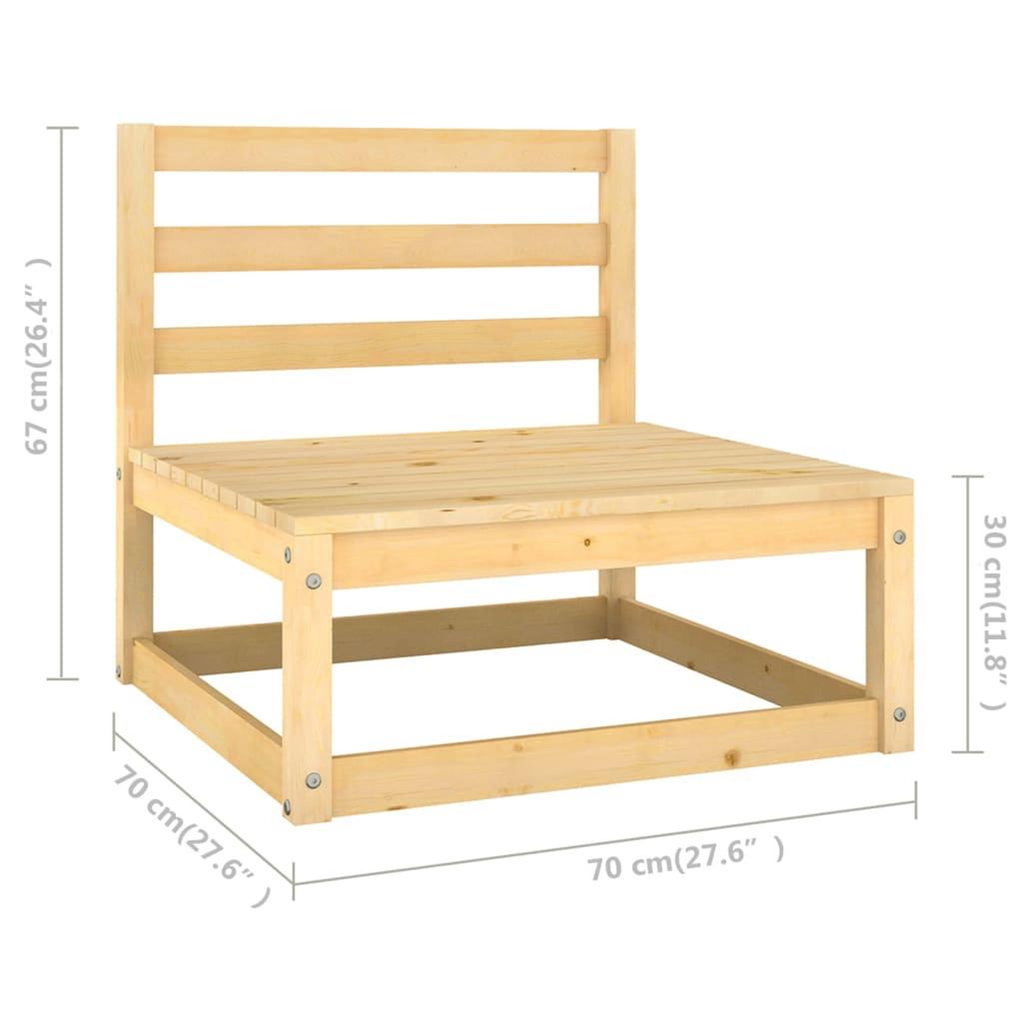 Voir la diapositive 6 : VIDAXL Salon de jardin 8 pcs avec coussins Bois de pin massif