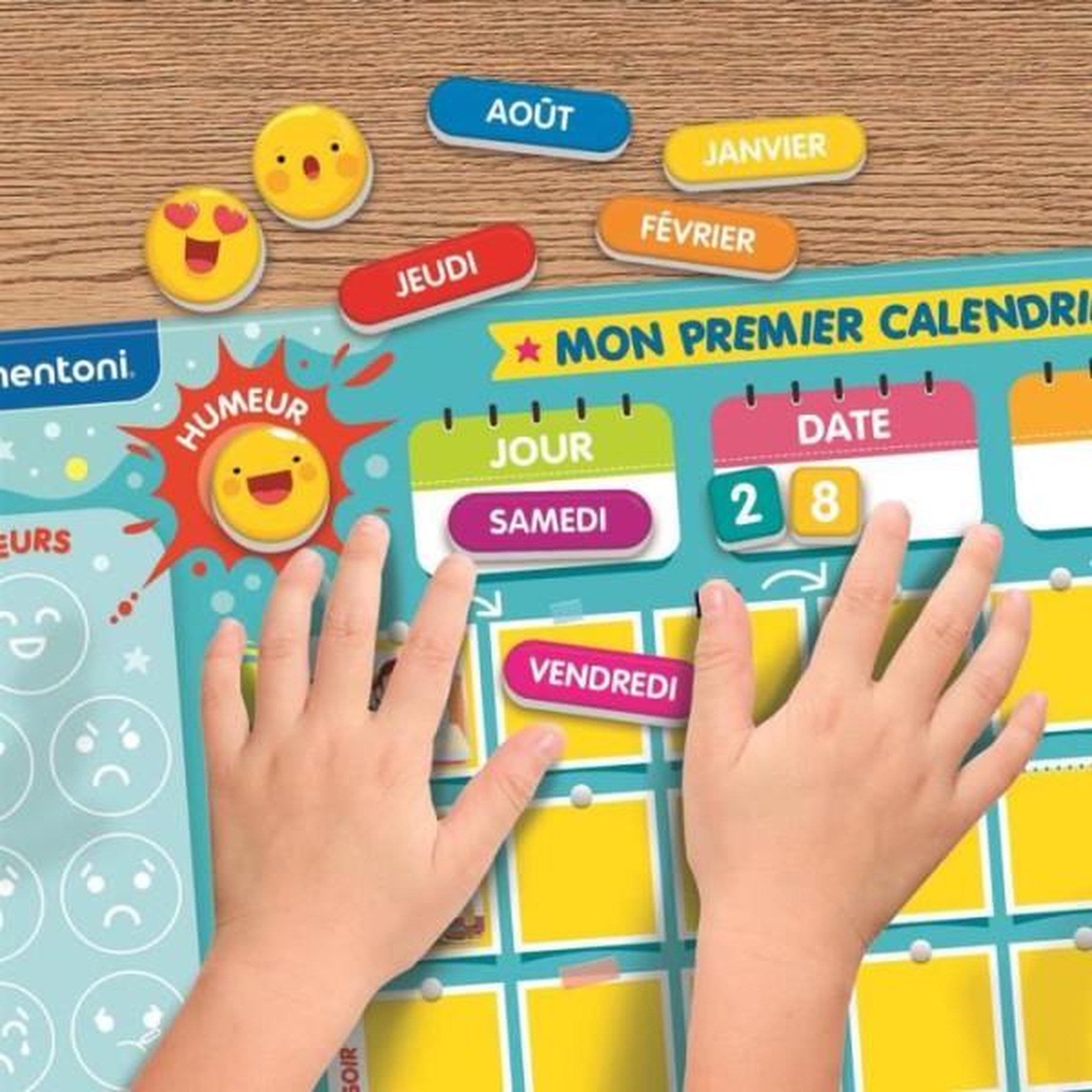 Voir la diapositive 6 : CLEMENTONI Jeu écriture et lettres Clementoni Mon premier calendrier magnétique