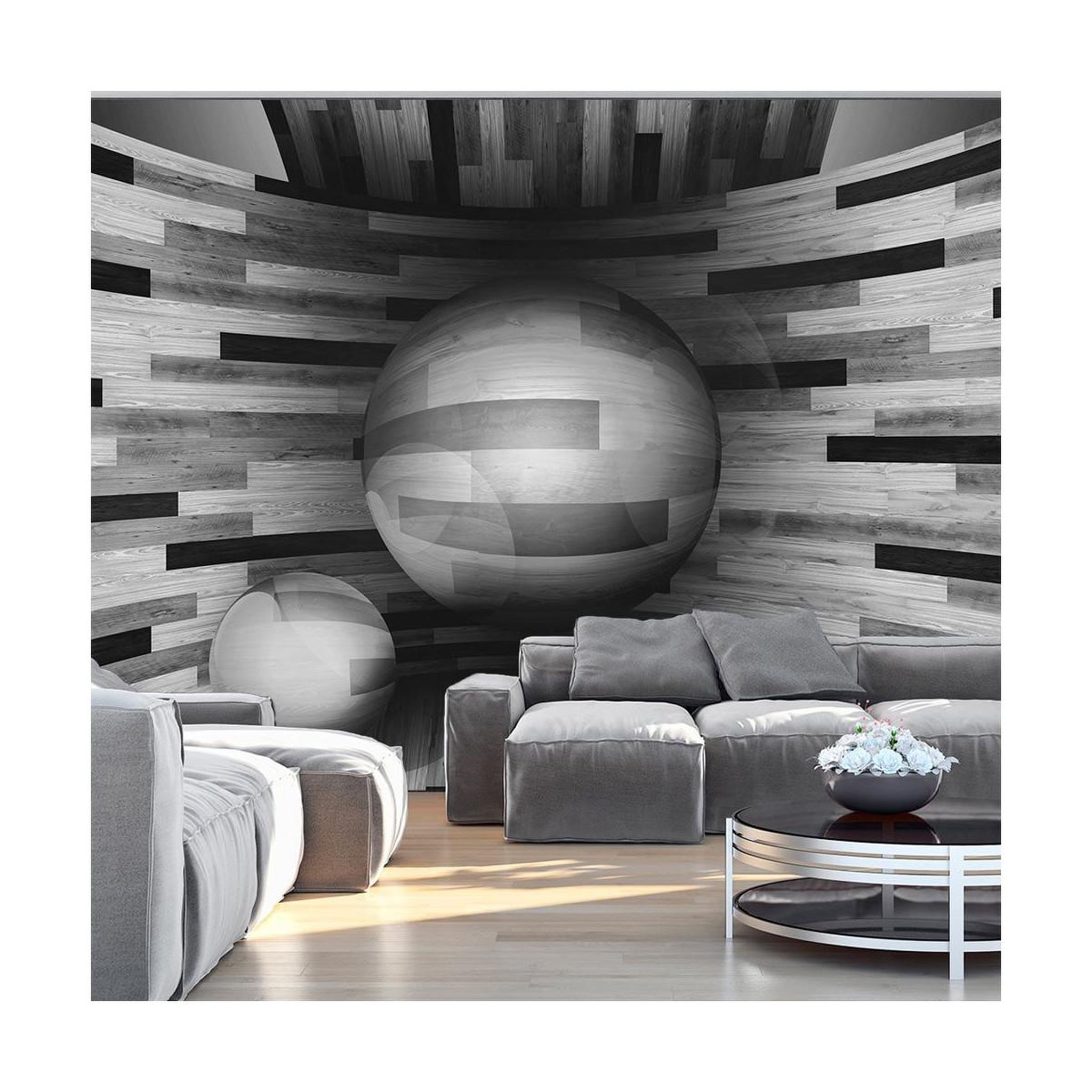 Paris Prix Papier peint  gray sphere. Coloris disponibles : Multicolore