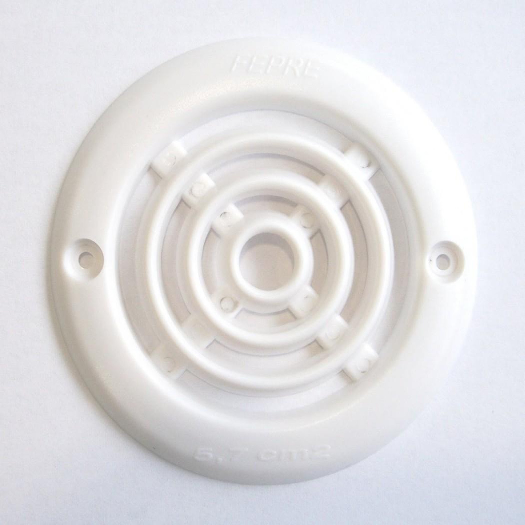 CENTRALE BRICO Lot de 4 grilles d'aération abs naturel Diam.6.4 cm