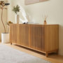 Voir la diapositive 3 : HOMIFAB Buffet 3 portes bois/frêne 160 cm - Umea