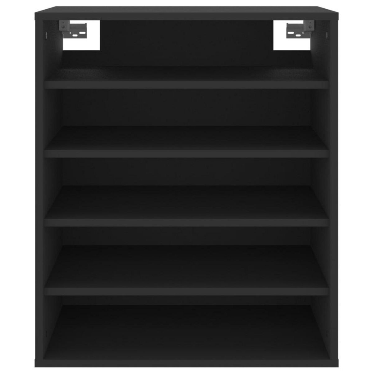 VIDAXL Armoire a chaussures Noir 60x35x70 cm Bois d'ingenierie