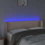 Voir la diapositive 4 : VIDAXL Tete de lit a LED Cappuccino 147x16x78/88 cm Similicuir