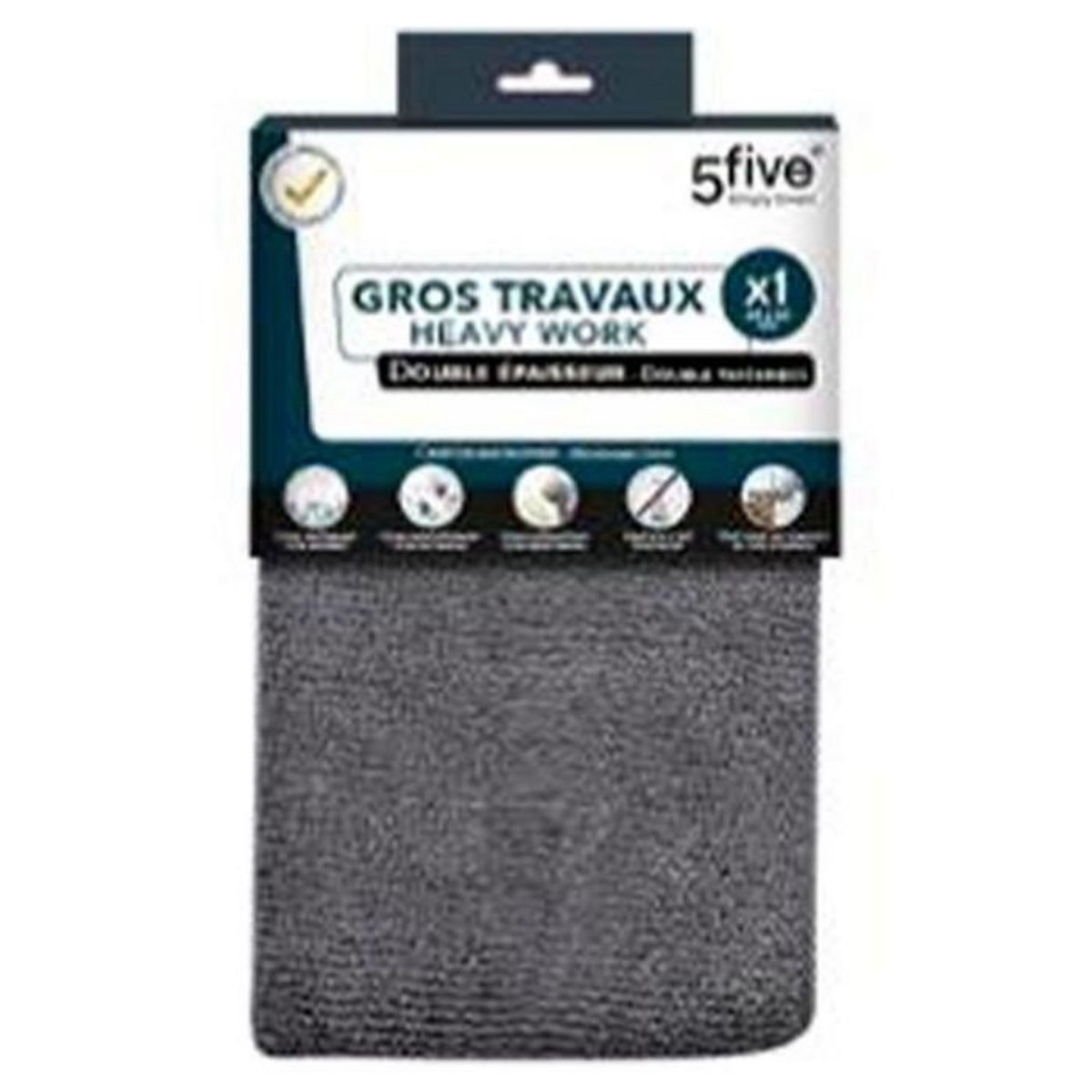 Paris Prix Chiffon Microfibre  Gros Travaux  40x60cm Gris