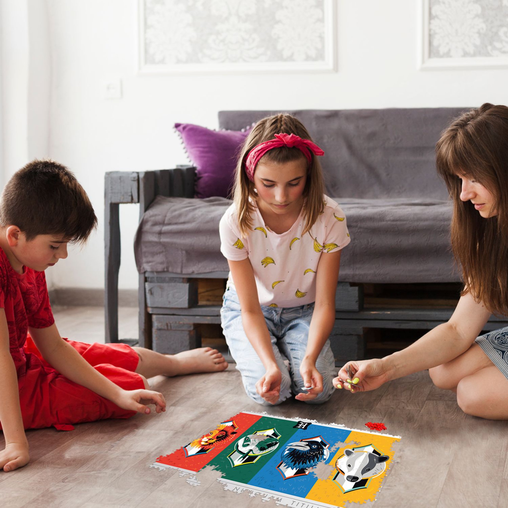 Voir la diapositive 5 :  WINNING MOVES Puzzle 500 pièces Harry Potter les 4 maisons 