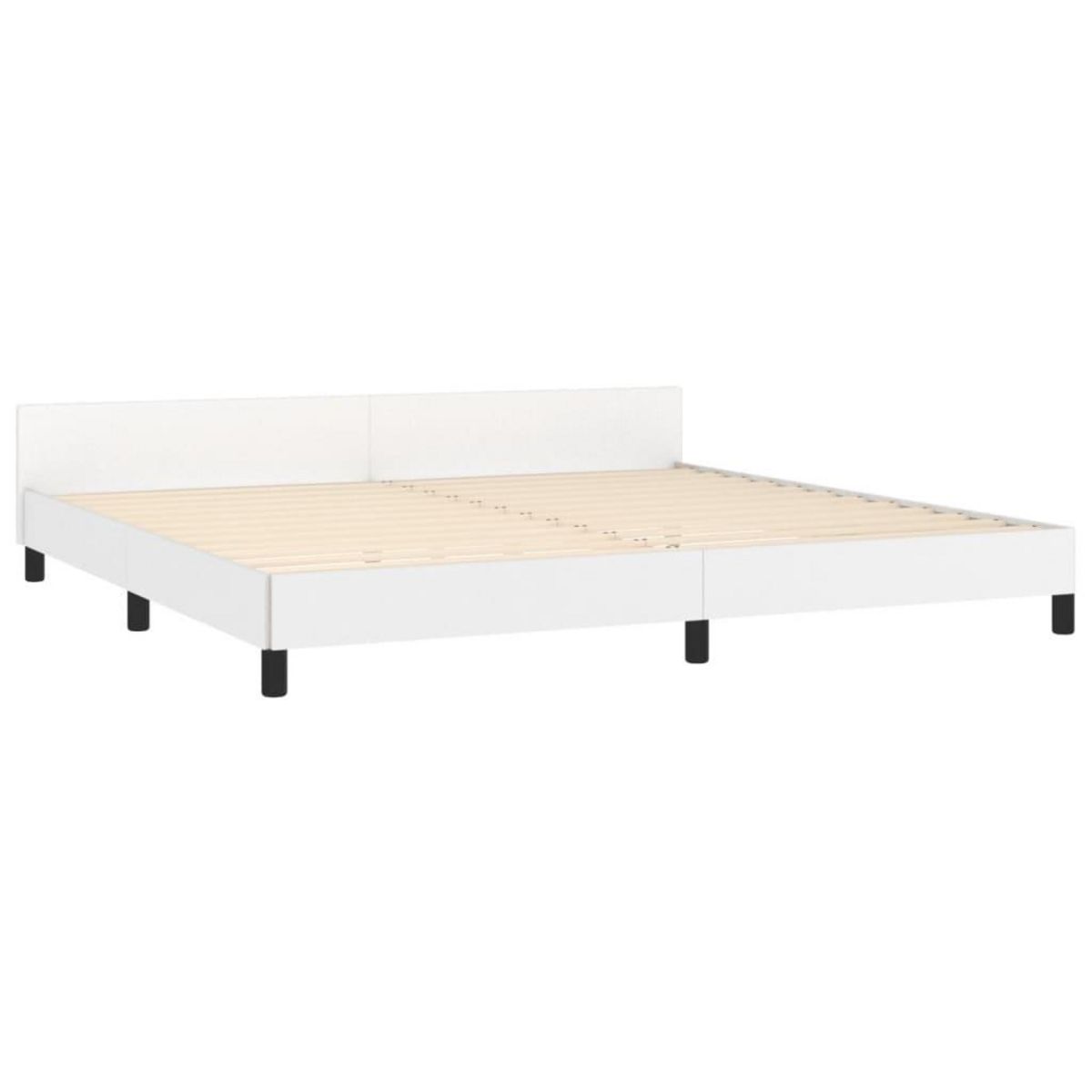 VIDAXL Cadre de lit sans matelas blanc 200x200 cm similicuir