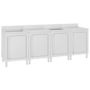Voir la diapositive 2 : VIDAXL Evier de cuisine commercial 240x60x96 cm Acier inoxydable