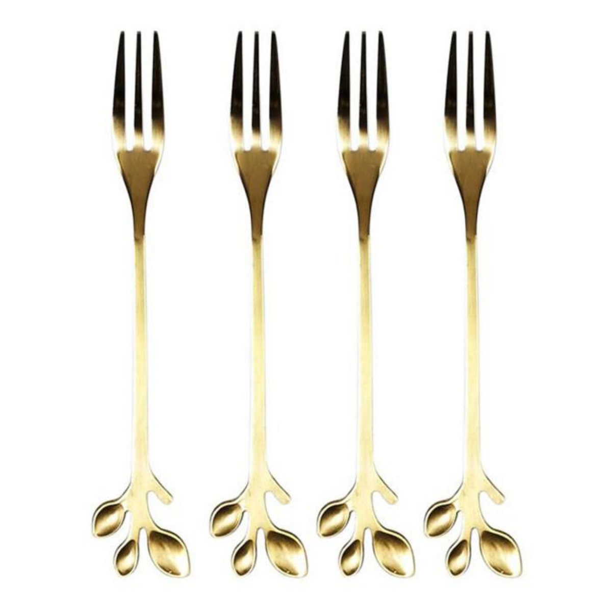 Paris Prix Lot de 4 Fourchettes à Dessert  Royal  12cm Or