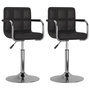 Voir la diapositive 2 : VIDAXL Chaises a manger pivotantes lot de 2 noir similicuir