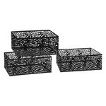ATMOSPHERA Lot de 3 Caisses de Rangement  Pop  32cm Noir