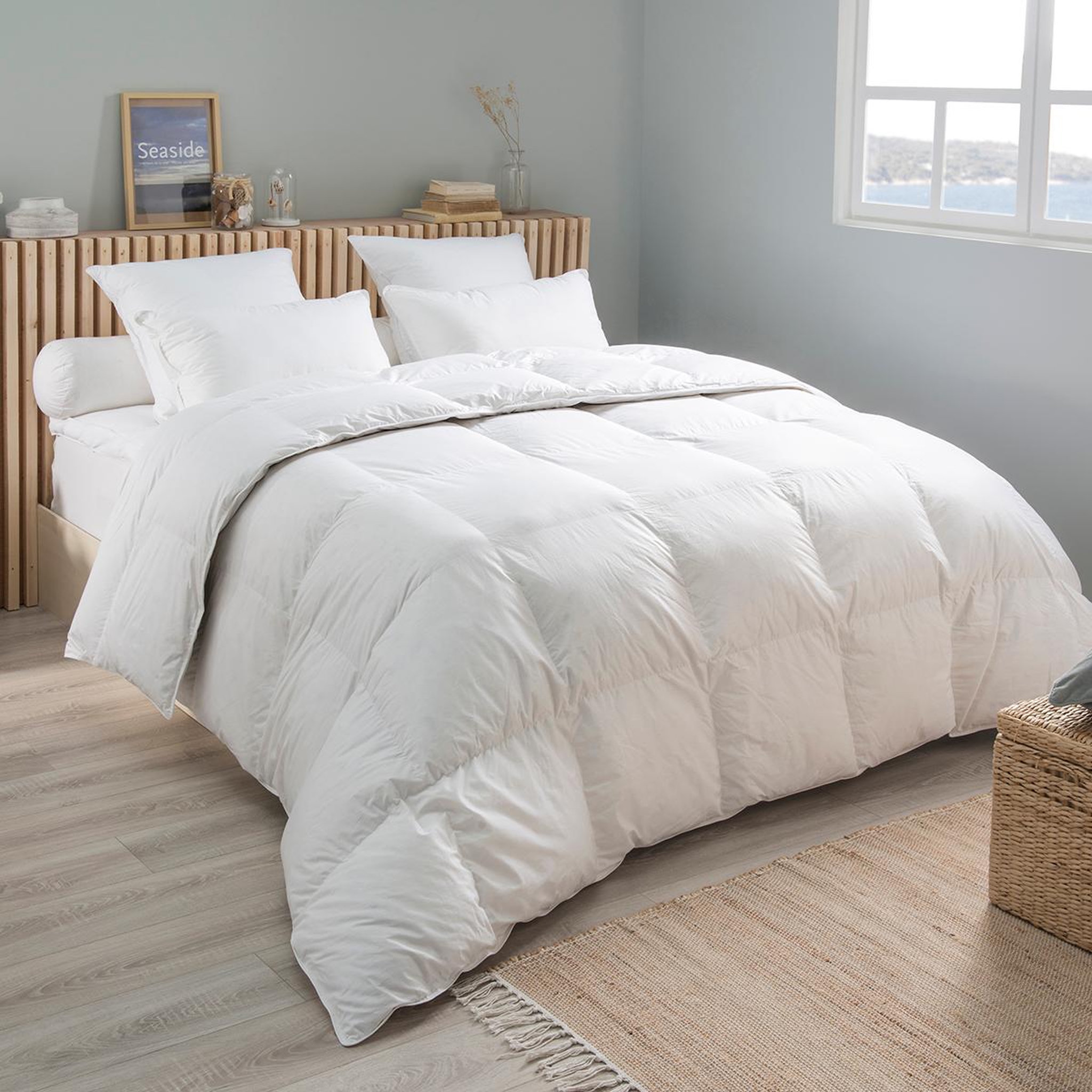 DUNLOPILLO Couette saphir tempérée - 80% duvet de canard. Coloris disponibles : Blanc