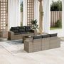 Voir la diapositive 1 : VIDAXL Salon de jardin avec coussins 7 pcs gris resine tressee