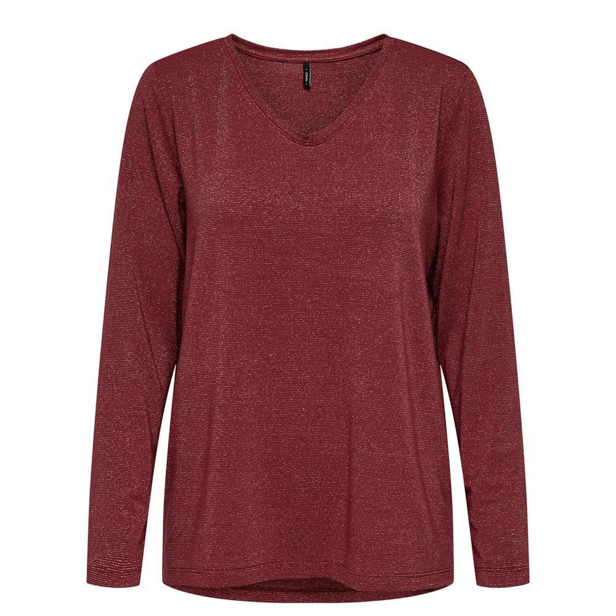 Only T-shirt Bordeaux Femme Only Harly ML. Coloris disponibles : Rouge