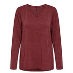 Only T-shirt Bordeaux Femme Only Harly ML. Coloris disponibles : Rouge