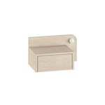 Habitat et Jardin Table de chevet avec ampoule en bois  Dotta  - 52 x 30 x 28 cm - Beige