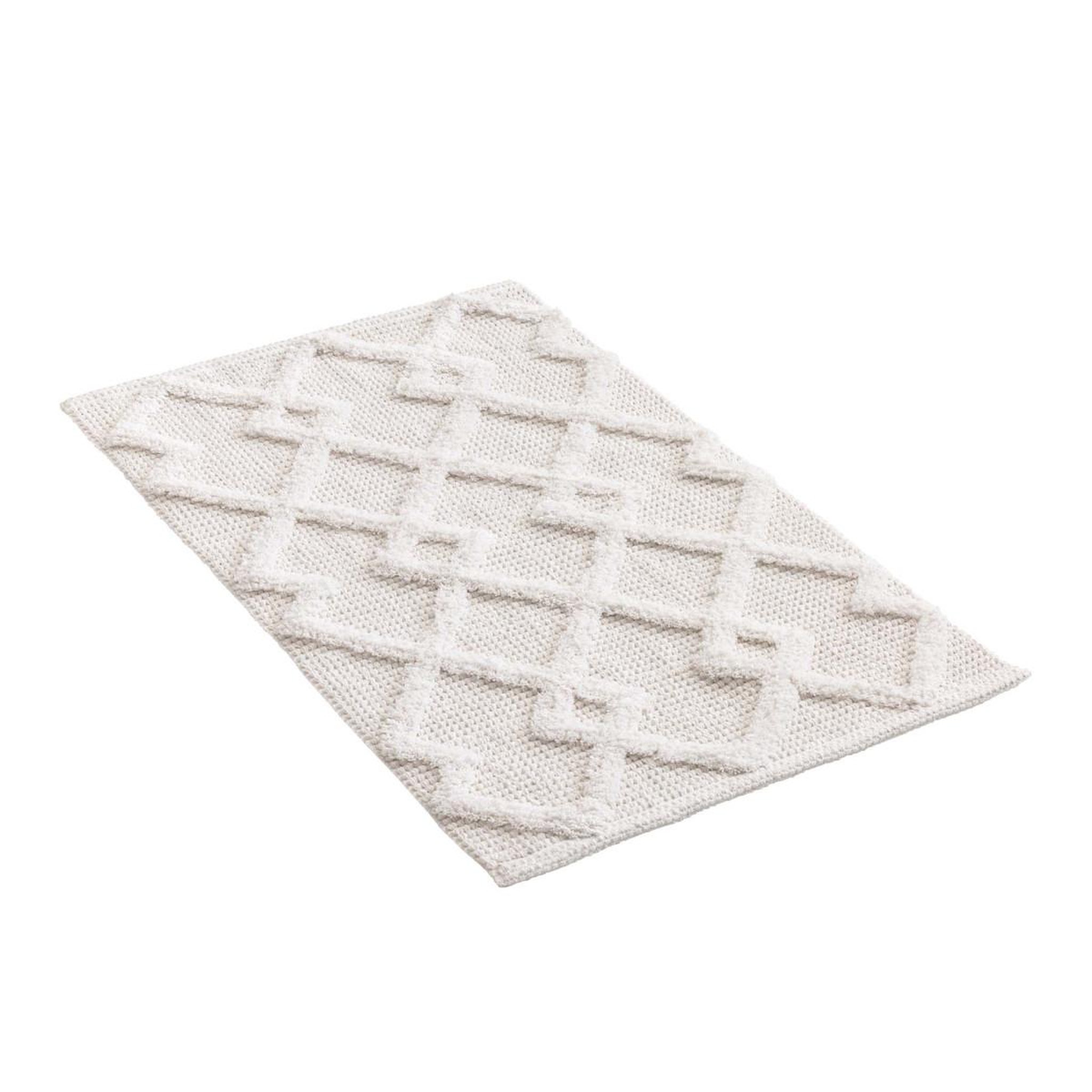 Voir la diapositive 2 : Douceur d'Intérieur Tapis de bain tufté  otis  50x80cm naturel