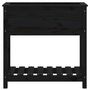 Voir la diapositive 5 : VIDAXL Jardiniere avec etagere Noir 82,5x34,5x81 cm Bois massif de pin