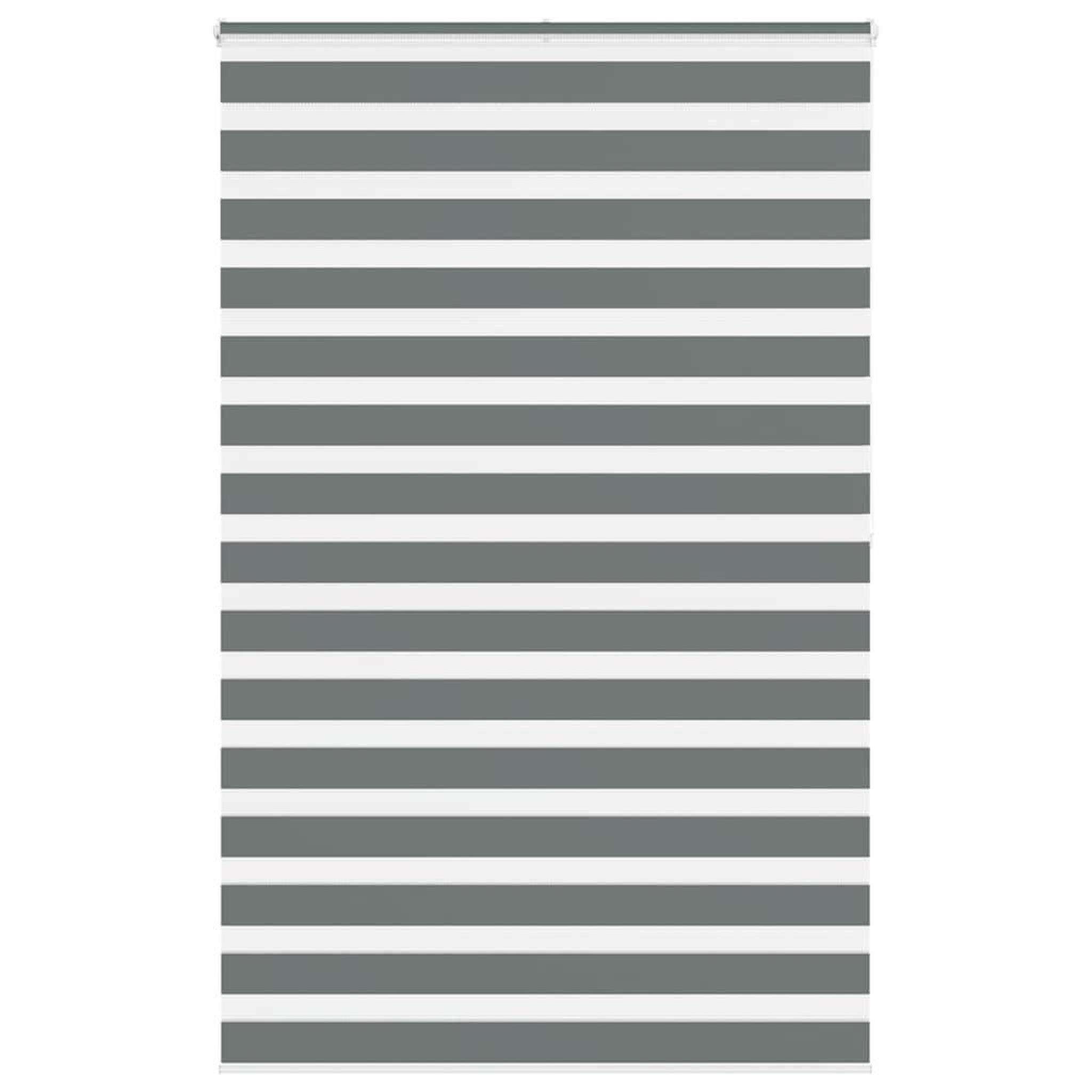 VIDAXL Store zebre gris fonce largeur du tissu 145,9 cm polyester