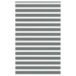 VIDAXL Store zebre gris fonce largeur du tissu 145,9 cm polyester