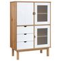 Voir la diapositive 2 : VIDAXL Buffet haut OTTA marron et blanc 85x43x125 cm bois massif pin
