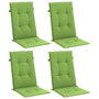 Voir la diapositive 3 : VIDAXL Coussins de chaise a dossier haut lot de 4 vert melange tissu