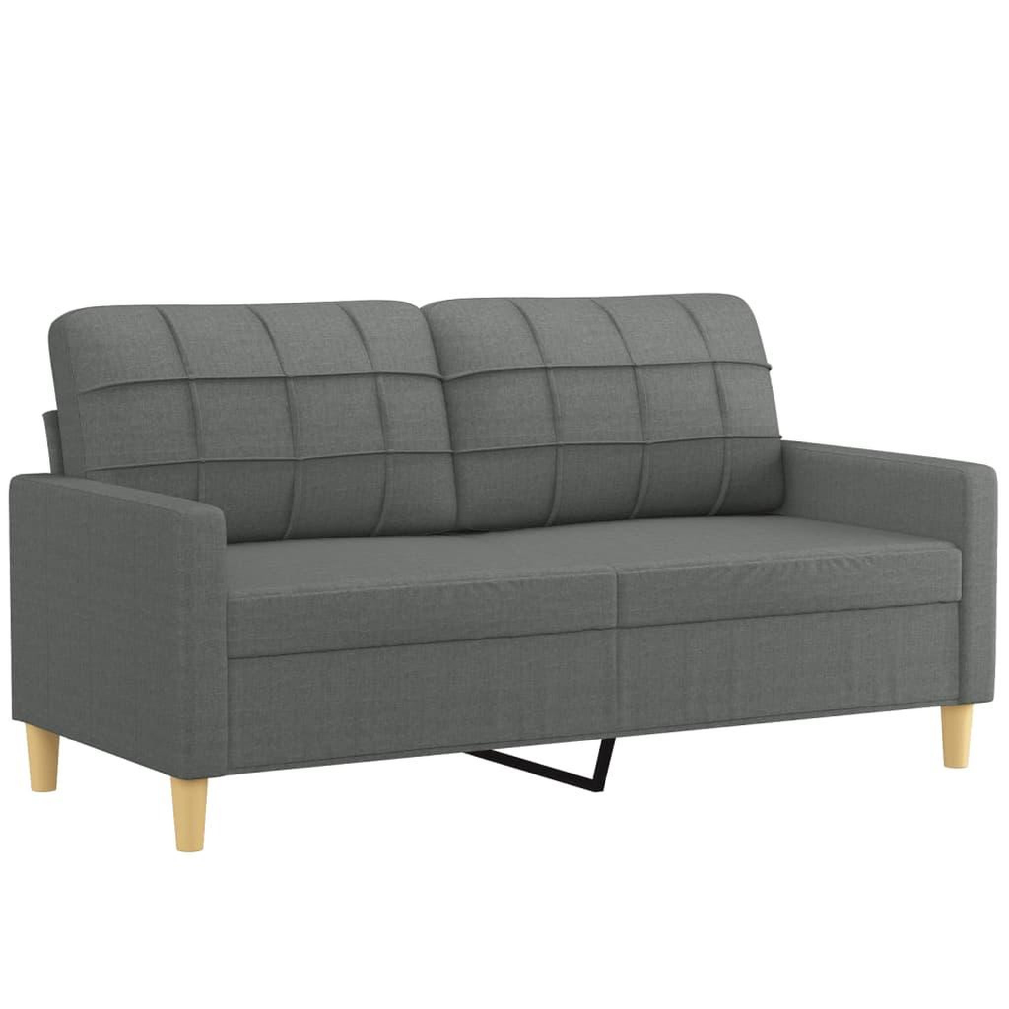 Voir la diapositive 4 : VIDAXL Ensemble de canapes 3 pcs avec coussins Gris fonce Tissu