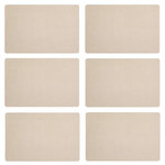 SECRET DE GOURMET Lot de 6 sets de table rectangulaire Lake - 45 x 30 cm - Beige