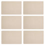 Voir la diapositive 1 : SECRET DE GOURMET Lot de 6 sets de table rectangulaire Lake - 45 x 30 cm - Beige